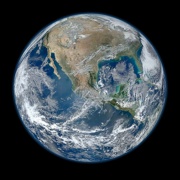 Blue Marble 2012, Western Hemisphere